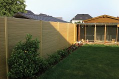 Natural gravel boards used to create a maintenance FREE panel